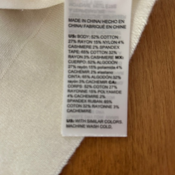 Chico’s Zenergy Cotton Cashmere Cowl Dolman Pullover Sweater. Ecru/Cream Size 1 - Picture 9 of 9